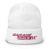 Garage Girls Embroidered Beanie (Pink Logo)