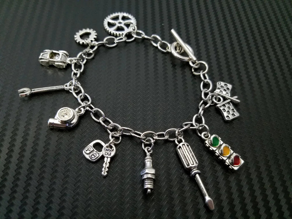 Car Part Charm Bracelet – Garage Girls Jewelry