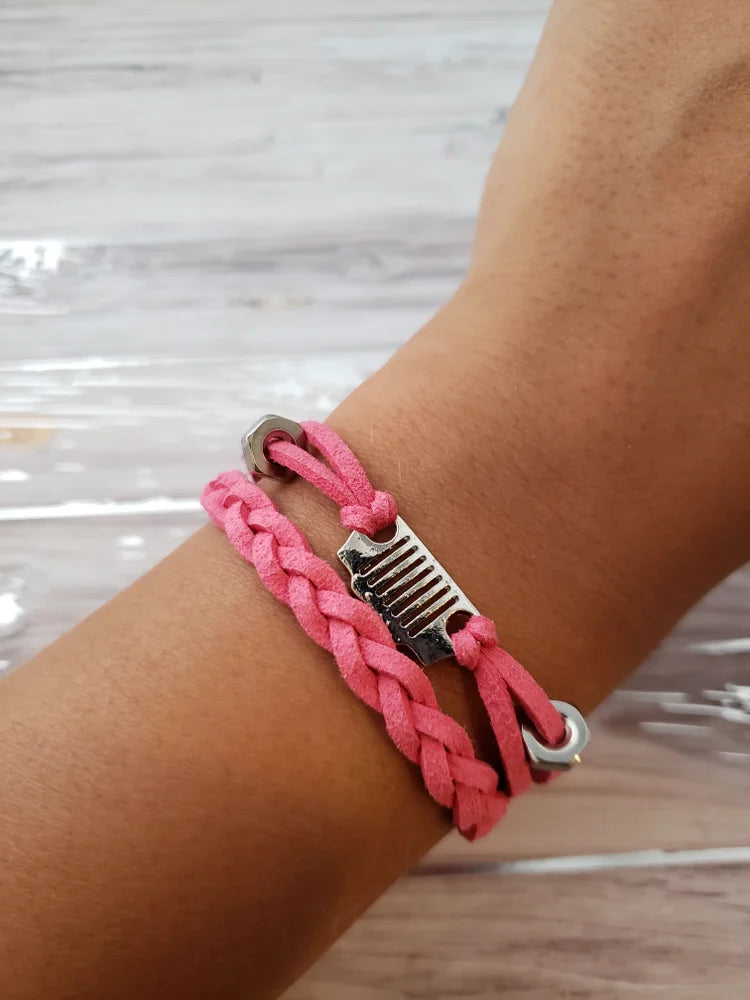 It's A Jeep Thing Mini Grill Leather Bracelet