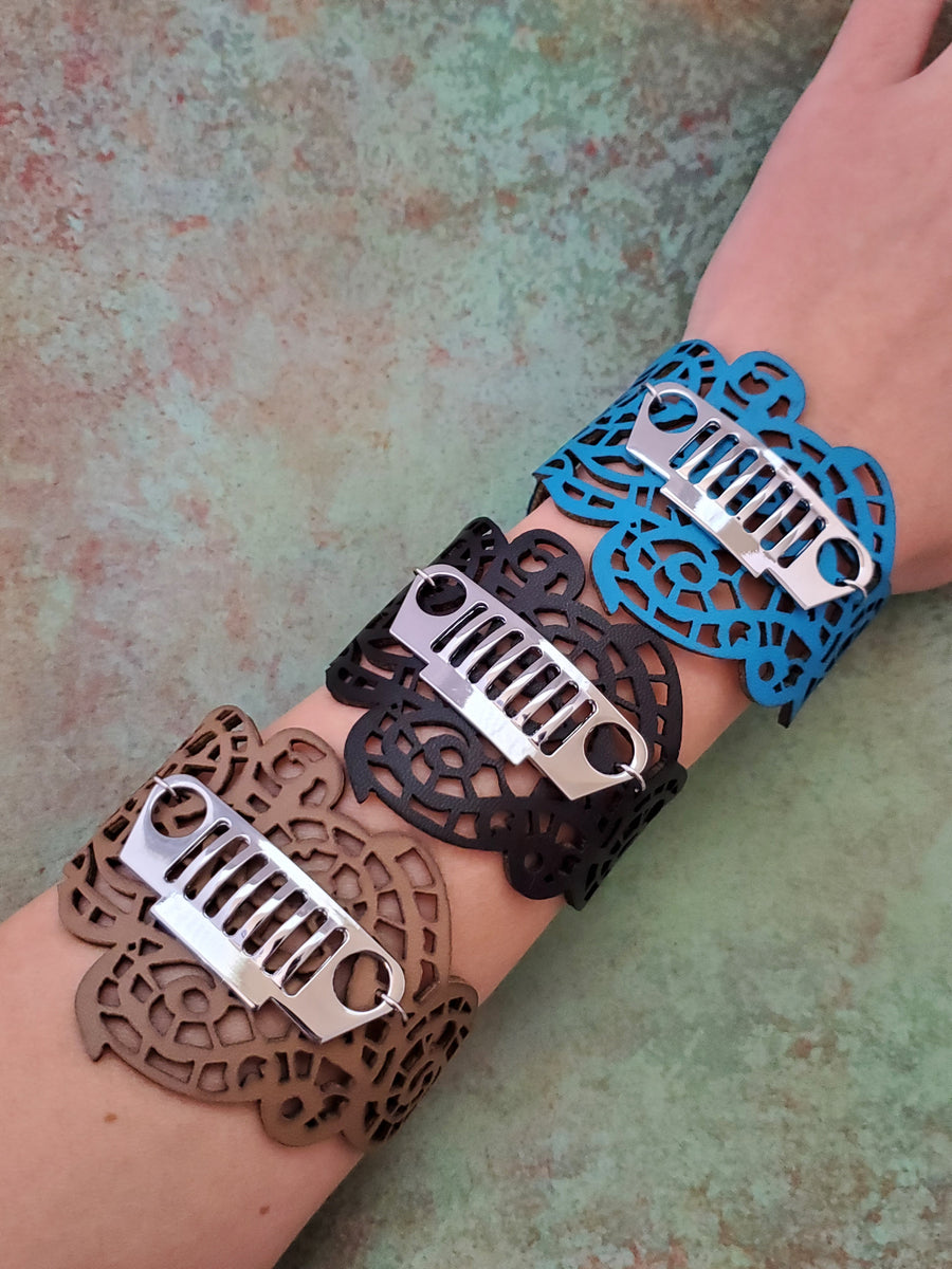 Boho Lace Jeep Cuff Bracelet Garage Girls Jewelry