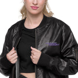 Garage Girls Faux Leather Bomber Jacket