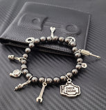 Beaded Car Part Charm Bracelet