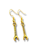 Gold Wrench Earrings