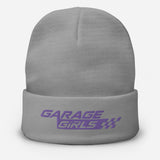 Garage Girls Embroidered Beanie (Purple Logo)