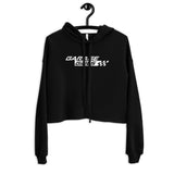 Garage Girls - Crop Hoodie (White Logo)