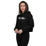 Garage Girls - Crop Hoodie (White Logo)
