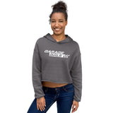 Garage Girls - Crop Hoodie (White Logo)