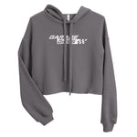Garage Girls - Crop Hoodie (White Logo)