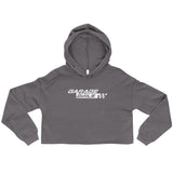 Garage Girls - Crop Hoodie (White Logo)
