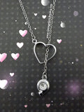 Turbo Heart Lariat Necklace