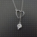 Turbo Heart Lariat Necklace