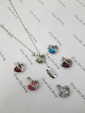 Jeep & Crystal Heart Lariat Necklace