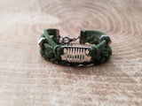 "It's a Jeep Thing" Mini Grill Leather Bracelet