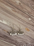 Crystal Jeep Grill Dangle Earrings