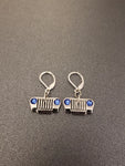 Crystal Jeep Grill Dangle Earrings