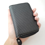 Car Part Carbon Fiber Zip Wallet