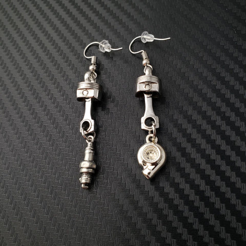 Piston w/ Car Part Dangle Earring