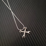 Criss Cross Wrench Necklace
