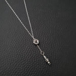 Hex Nut & Car Part Lariat Necklace