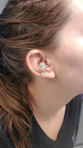 Earring that hooks on deals top of ear