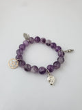 Crystals & Car Part Bead Bracelet