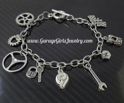 Car Part Charm Bracelet – Garage Girls Jewelry