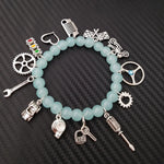 Beaded Car Part Charm Bracelet