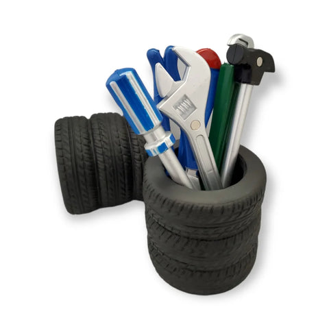 Tire Pen & Office Supply Holder