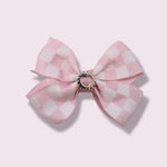 Pink Racing Flag Bows