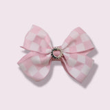 Pink Racing Flag Bows