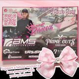 Pink Racing Flag Bows