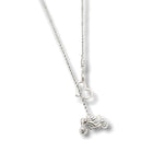 Street Bike Heart Lariat Necklace