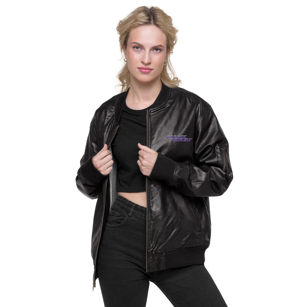 Garage Girls Faux Leather Bomber Jacket – Garage Girls Jewelry