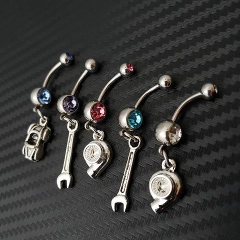 Car Part Belly Ring