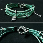 Leather Car Part Charm Bracelet