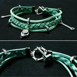 Leather Car Part Charm Bracelet